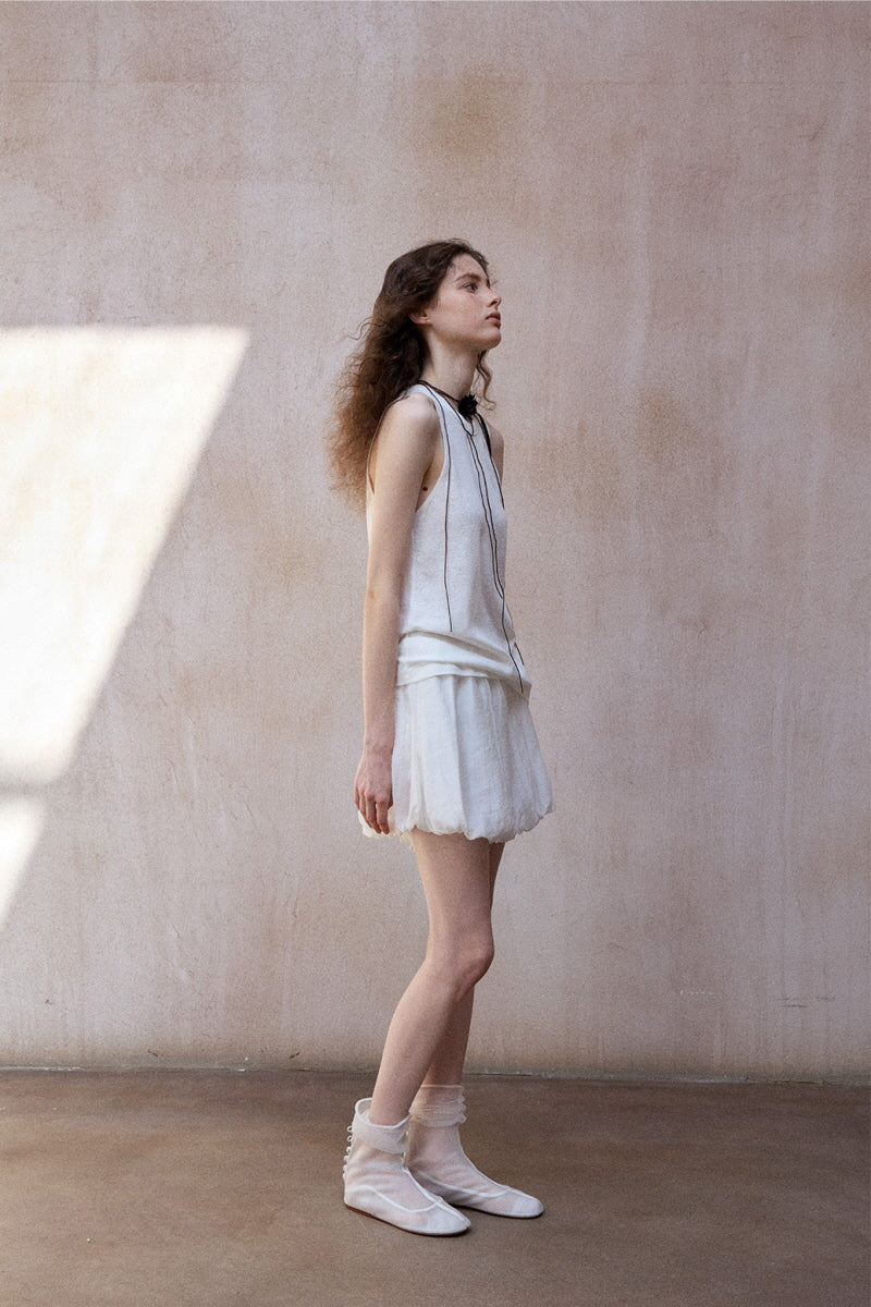 Pleated Bubble Shorts