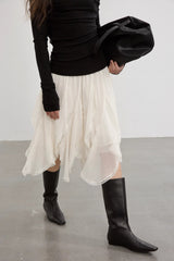 Irregular Lace Stitching Slim Skirt