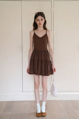 V-Neck Strap Knit Dress Set