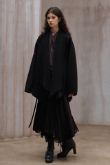 Reversible Tweed Long Coat