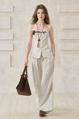 Wide-Leg Stripe Pants