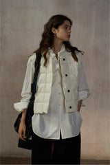 Quilted Boxy Down Vest