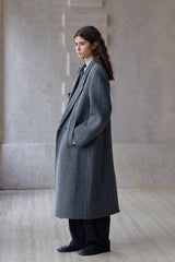 Reversible Tweed Long Duffle Coat