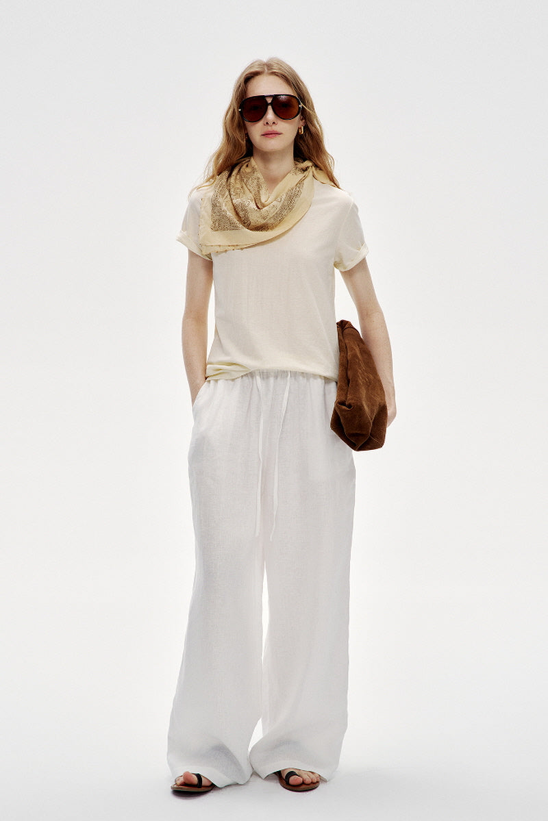 Lazy Wide-Leg Mop Pants