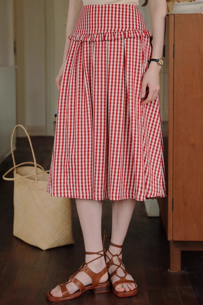 Fungus Edge High Waist A-Line Skirt