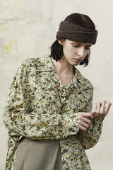 Relaxed Vintage Print Casual Shirt
