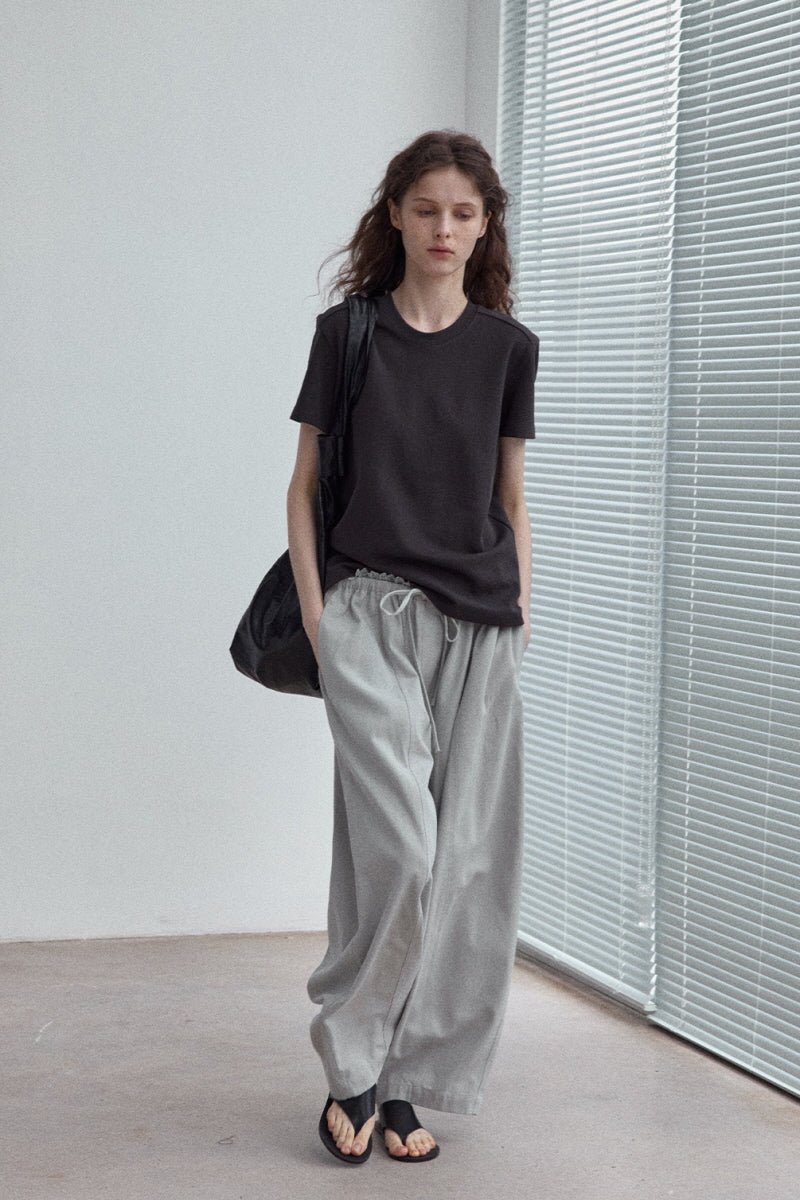 Round Neck Flutter Sleeve T-Shirt