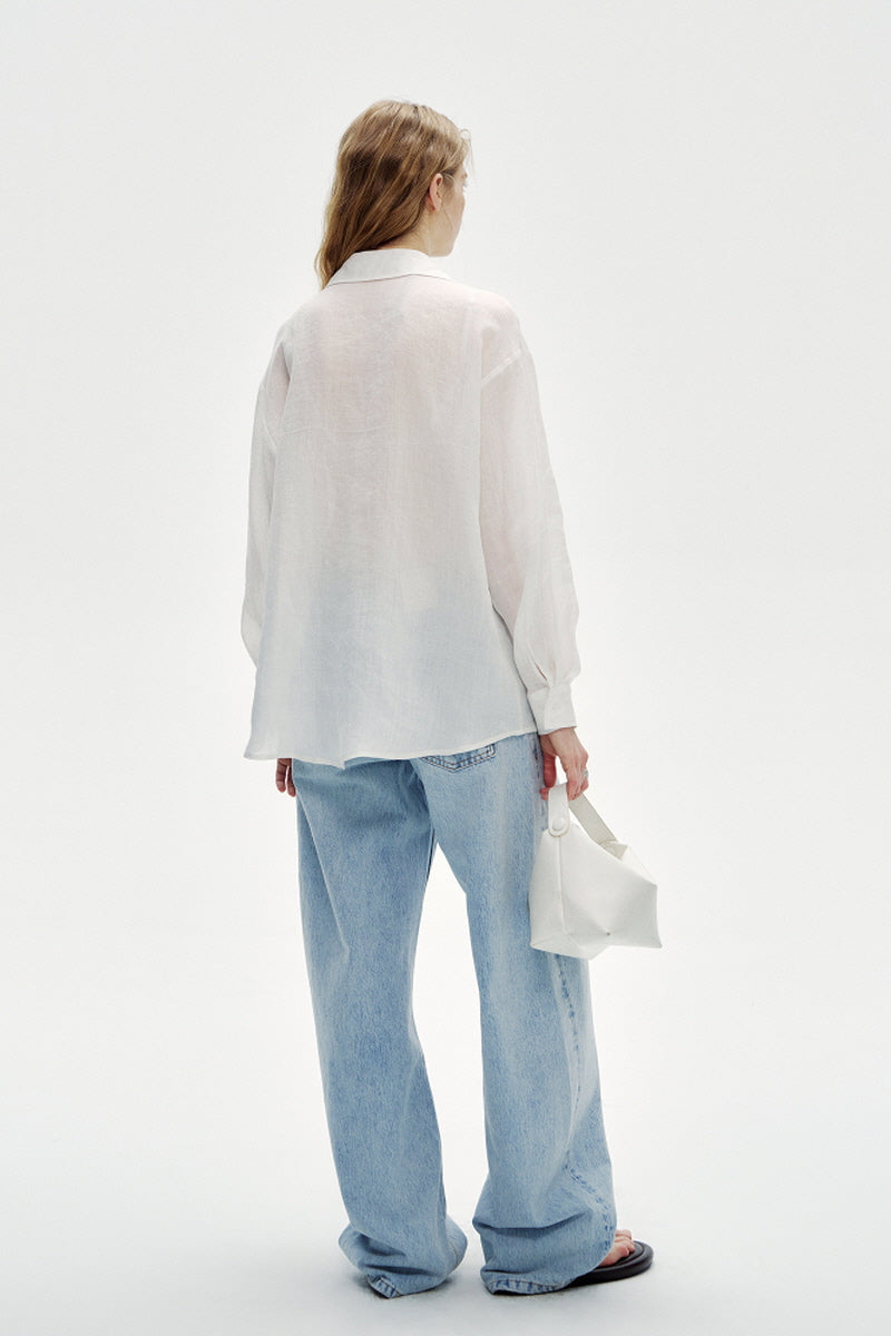 Slouchy Embroidered Pocket Shirt