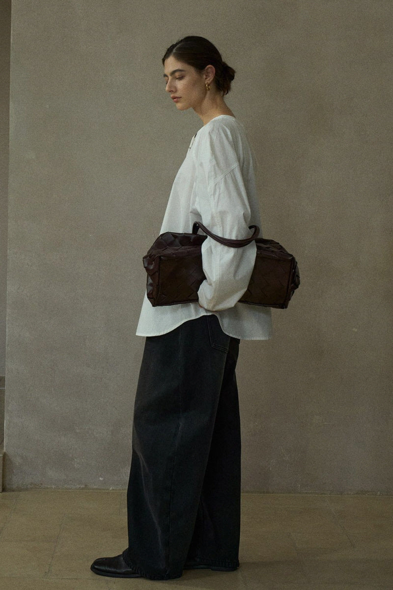 Contrast Line Minimalist Shirt
