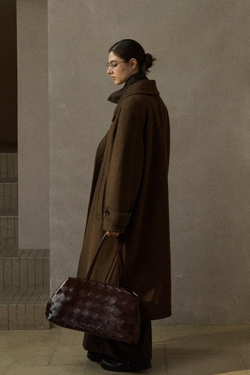 Classic Long Lapel Double-Breasted Coat