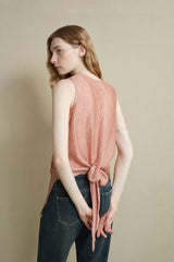 Stacked Crossover Lace-Up Vest Top