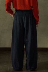 Arc-Pleated Slacks