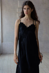 Wrinkled Lace Camisole Dress