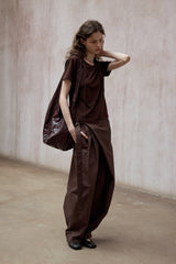 Wrap-Around Pleated Loose Slacks