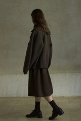 Cropped Reversible Lapel Jacket