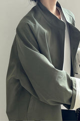 Stand Collar Lapel Trench Coat