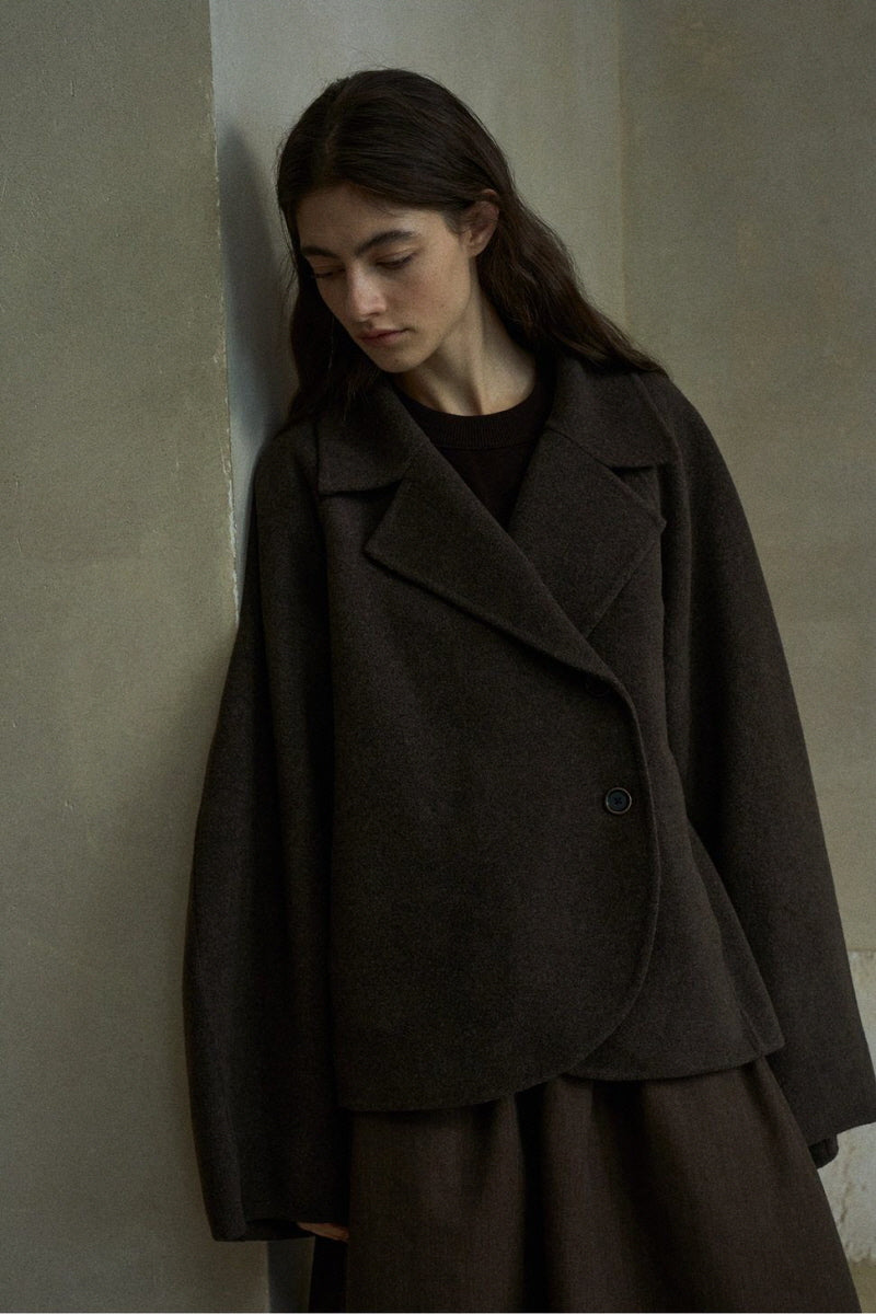 Cropped Reversible Lapel Jacket