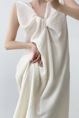 Twisted V-Neck Sleeveless Dress