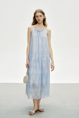 Beaded Halterneck Sleeveless Dress