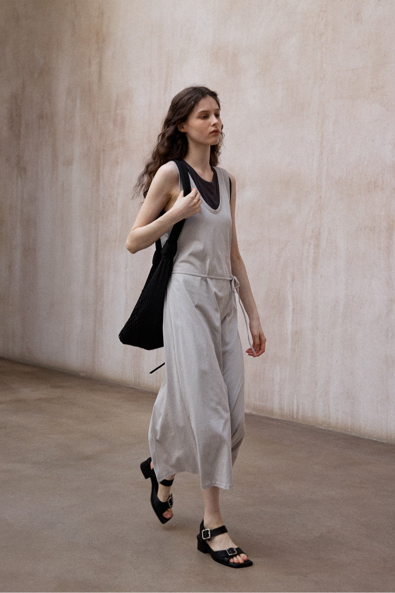 Layered-Look Knit Vest Dress