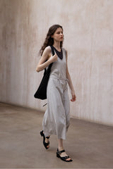 Layered-Look Knit Vest Dress