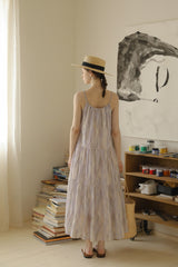 Smudge Purple A-Line Dress