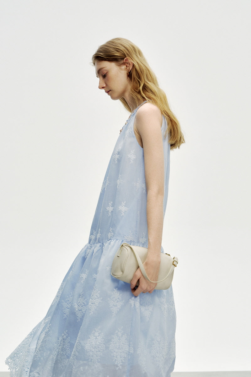 Beaded Halterneck Sleeveless Dress