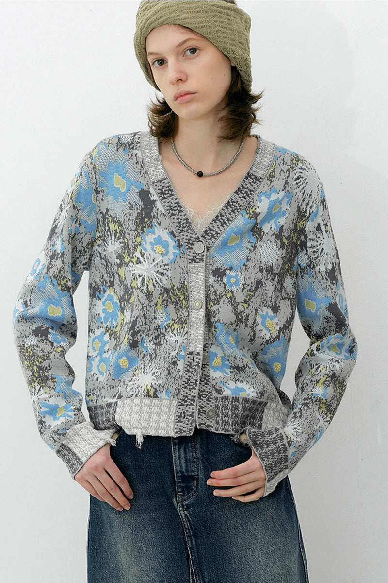 Retro Ethnic Jacquard Cardigan