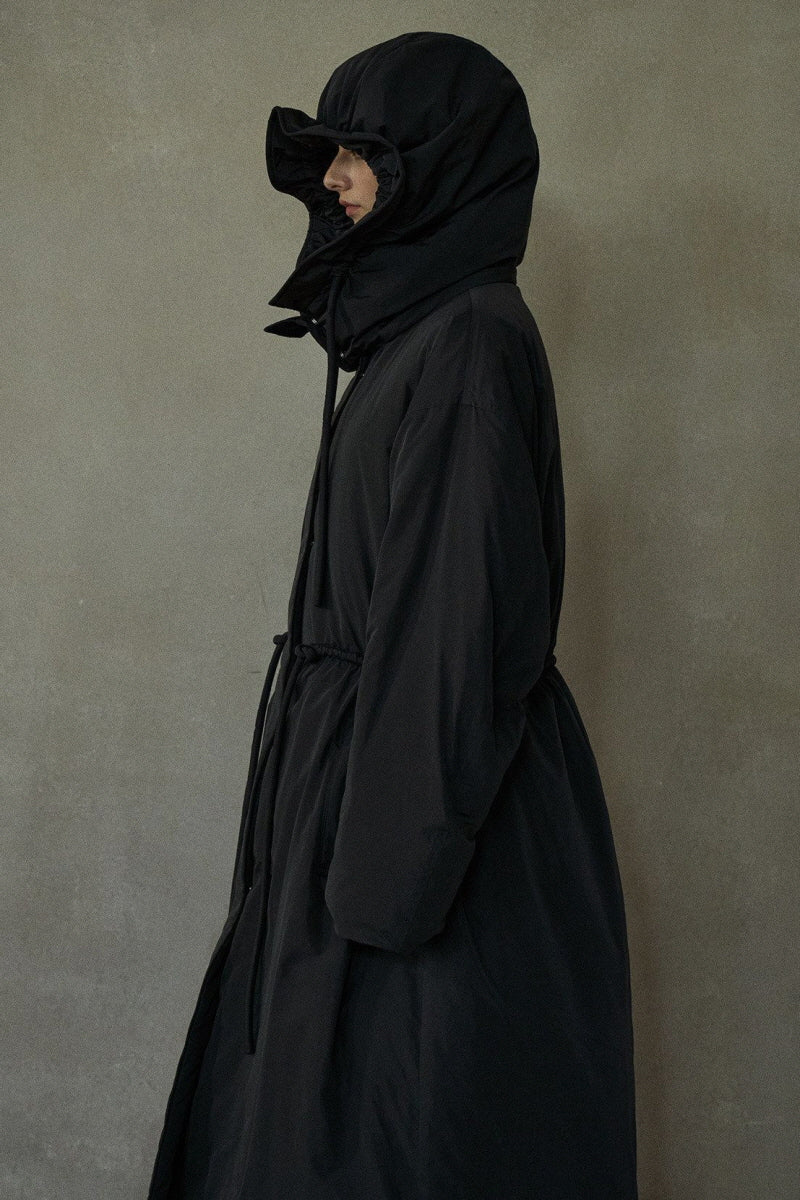 Detachable Bud-Hood Long Down Coat