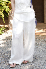 Pleated Wide-Leg Trousers