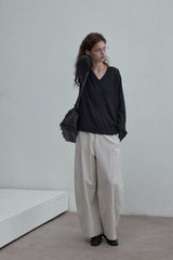 Rainbow After Rain V-Neck Pullover Sweater