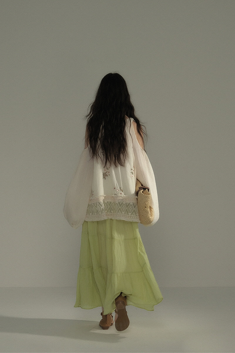 Pleated Resort Summer Skirt