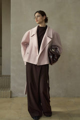 Waist Belted Lapel Duffle Coat