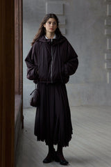 Simple Silhouette Hooded Jacket