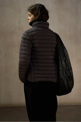 Stand-Up Collar Hourglass Puffer Jacket