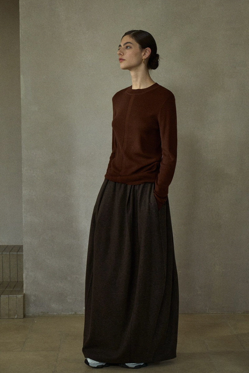 Ribbed Crew-Neck Base Top