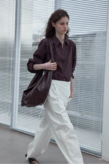 Wrap-Around Pleated Loose Slacks