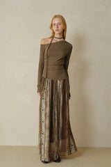 Artistic Brushstrokes Halterneck Dress