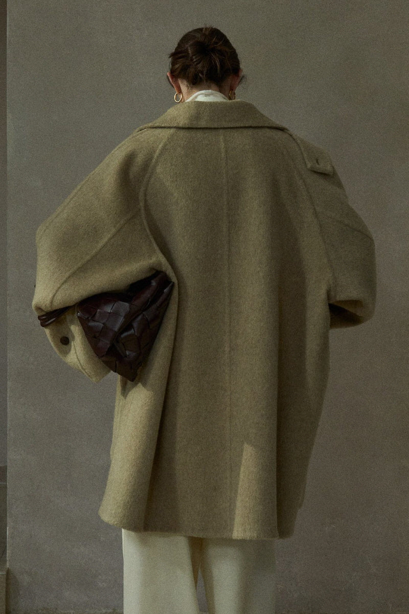 Reversible Raglan Patch-Pocket Coat