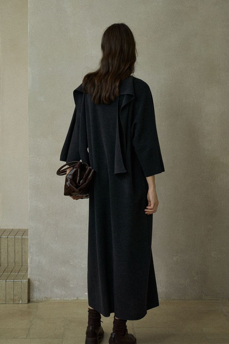 Streamer Mid-Sleeve Knit Dress