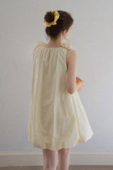 Three-Dimensional Lace Collar Puffy Dress