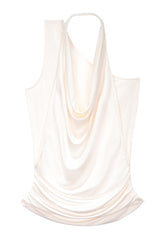 Slanted Shoulder Swing-Neck Vest Top