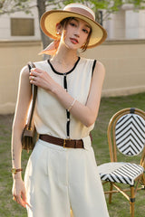 Straight Wide-Leg High-Waist Pants