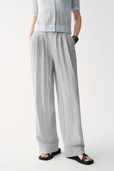 Lace-Up Straight Trousers