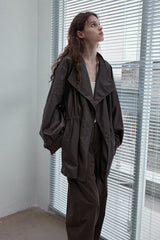Waist-Tucked Vintage Loose Jacket