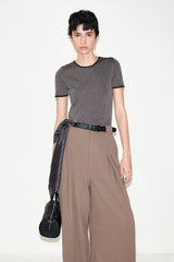 Pleated Straight-Leg Suit Pants