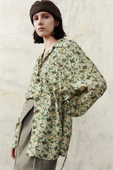 Relaxed Vintage Print Casual Shirt