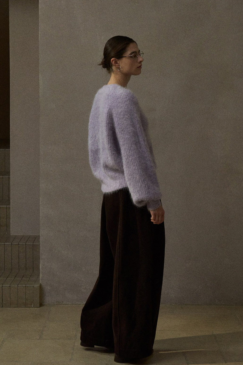 Loose V-Neck Knit Cardigan