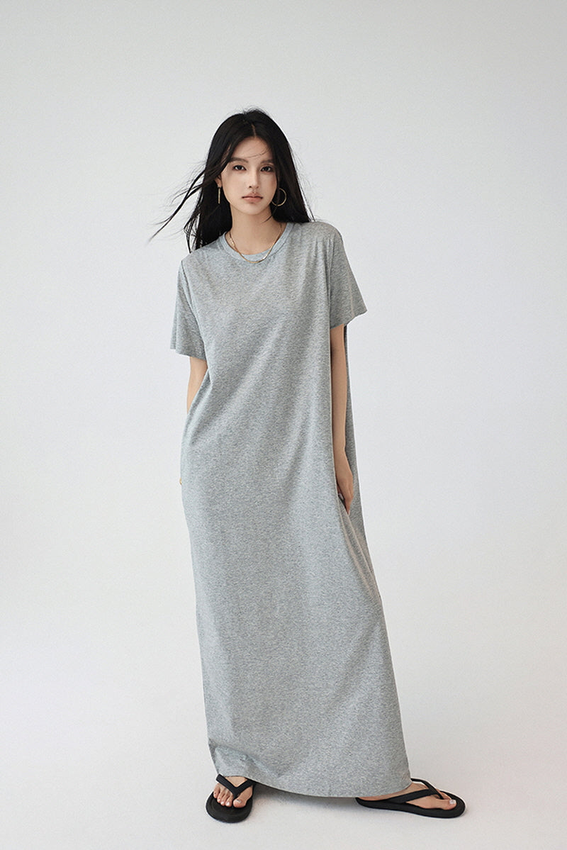 Lazy Straight Loose Long Dress