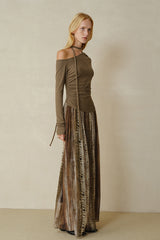 Artistic Brushstrokes Halterneck Dress